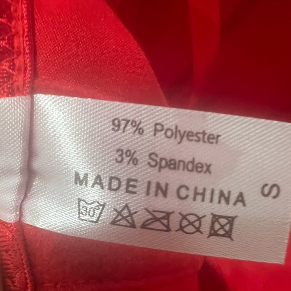 SZIVYSH Floral Overbust Corset Style Waist Bustier red Korset Shaper S NWOT - Picture 4 of 6